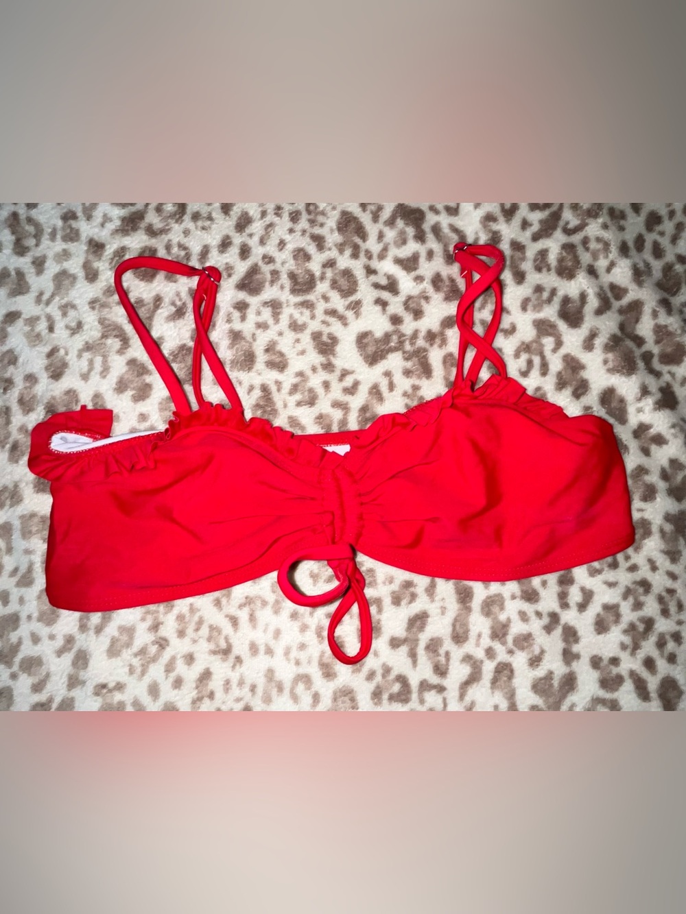 Women’s Red Bikini Top - Bright Red Swimwear